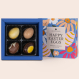 Joyeuses Pâques 4 oeufs en chocolat