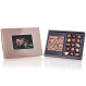 ChocoPostCard with square chocolate tablet and pralines