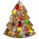 Chocolate Christmas tree with Skittles