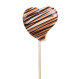 Chocolade lolly - Hart - Wit
