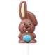 Lollipop bunny blue - Chocolade lolly Paashaas blauw