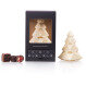 Luxury white chocolate Christmas Tree with pralines