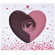Coeur en chocolat - Harmony - Noir et rubis
