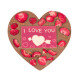 Coeur en chocolat avec fraises et piment - I love