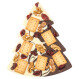 Chocolade kerstboom met koekjes