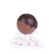 Chocolate ball with marshmallows