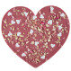 Cœur en chocolat rubis avec rhubarbe