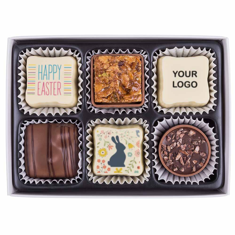 Easter White L - Chocolats for Easter with a print