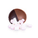 Chocolate ball with marshmallows