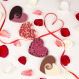 Coeur en chocolat blanc - Fraises séchées