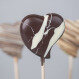 Chocolate lollipop - Heart - Dark