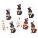 Set Chocolate Easter bunnies