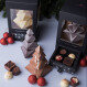 Luxury dark chocolate Christmas Tree with pralines