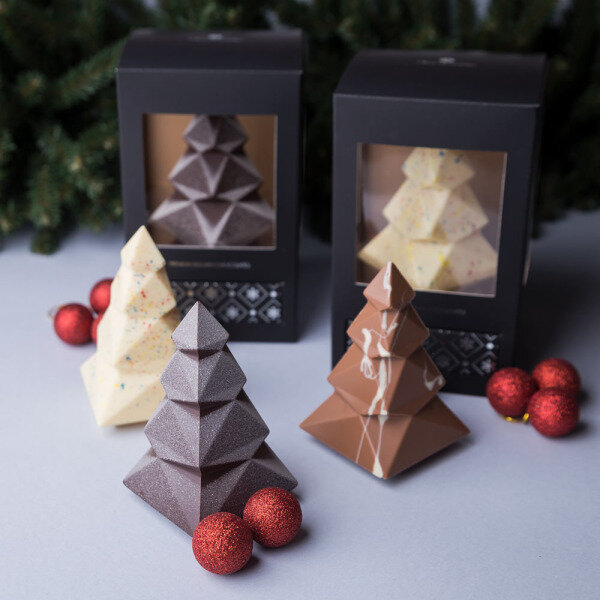Cadeaux en chocolat blanc ''Noël